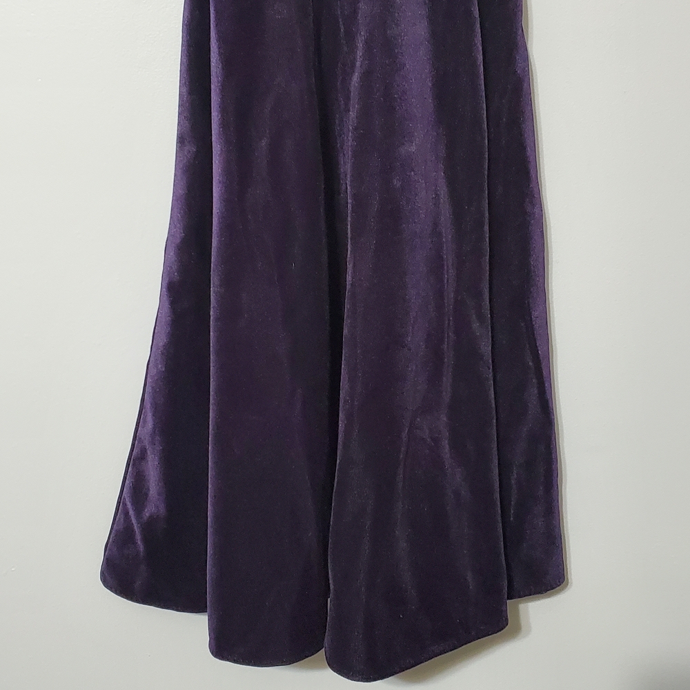 Vintage Bonnie Jean Cream Lace Bodice with Purple Velvet Skirt Formal Dress SZ 8 - Picture 3 of 8